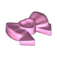 Lego Headwear Accessory Bow with Heart, Long Ribbon and Pin / Bright Pink