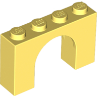 Lego Brick Arch 1 x 4 x 2 / Bright Light Yellow