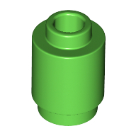Lego Brick Round 1 x 1 Open Stud / Bright Green