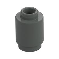 Lego Brick Round 1 x 1 Open Stud / Dark Gray