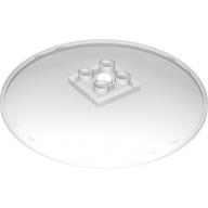 Lego Dish 8 x 8 Inverted [Radar], Solid Studs, Squared Anti-stud Underside, Anti-Studs on Edges / Trans-Clear