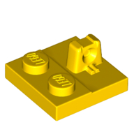 Lego Hinge Plate 2 x 2 Locking with 1 Finger on Top / Yellow