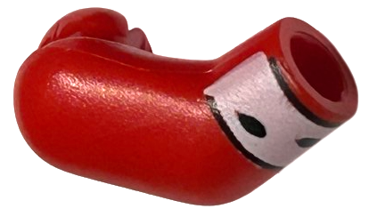 Lego Arm, Right with White Cuff with Black Dots and Outline Pattern