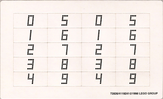 Lego Paper Scoreboard Numbers - (72826/4119241)