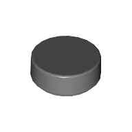 Lego Tile Round 1 x 1 / Dark Bluish Gray