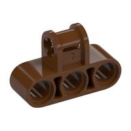 Lego Technic Axle and Pin Connector Perpendicular Triple / Reddish Brown