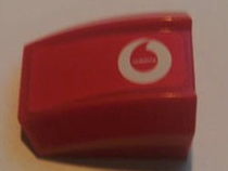 Lego Slope, Curved 2 x 2 Lip with Vodafone Pattern Right (Sticker) - Sets 8654 / 8375