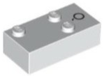 Lego Braille Brick 2 x 4 with 3 Studs ⠬ and 'Ò' Print