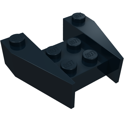 Lego Brick Wedged 3 x 4 [No Stud Notches] / Black