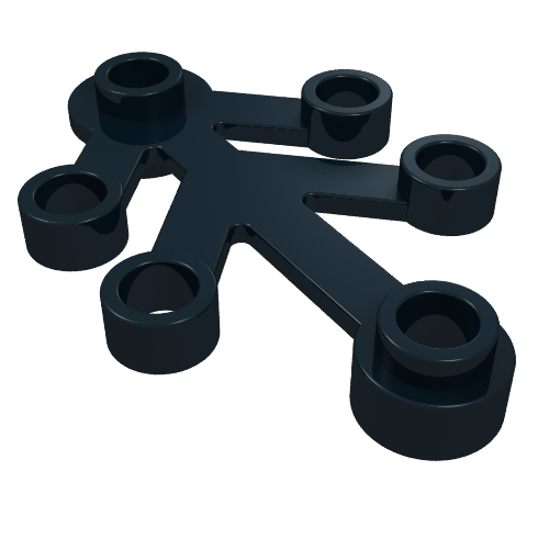 Lego Plant, Leaves 4 x 3 / Black