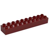 Lego Duplo Brick 2 x 10 / Dark Red
