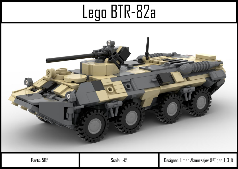 Lego BTR-82A (1:45 scale)