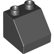 Lego Duplo Brick 2 x 2 Slope 45° / Black