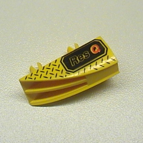 Lego Fairing 1 x 4 Side Flaring Intake with Two Pins and Res-Q Print Left