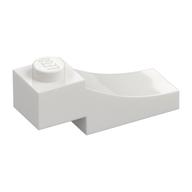 Lego Brick Curved, 3 x 1 with 1/3 Inverted Cutout / White