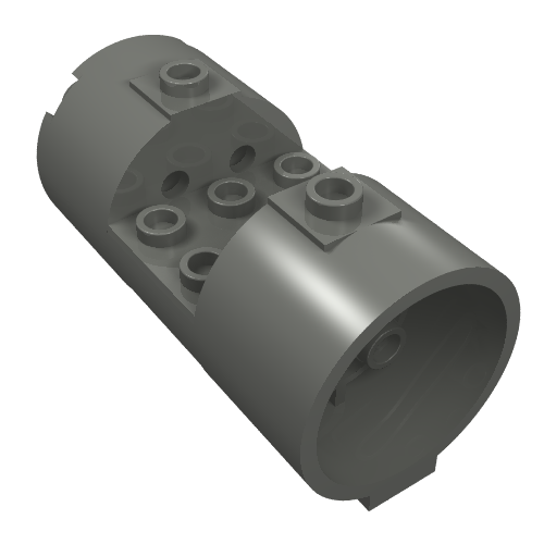 Lego Cylinder 3 x 6 x 2 2/3 Horizontal Hollow Studs / Dark Bluish Gray