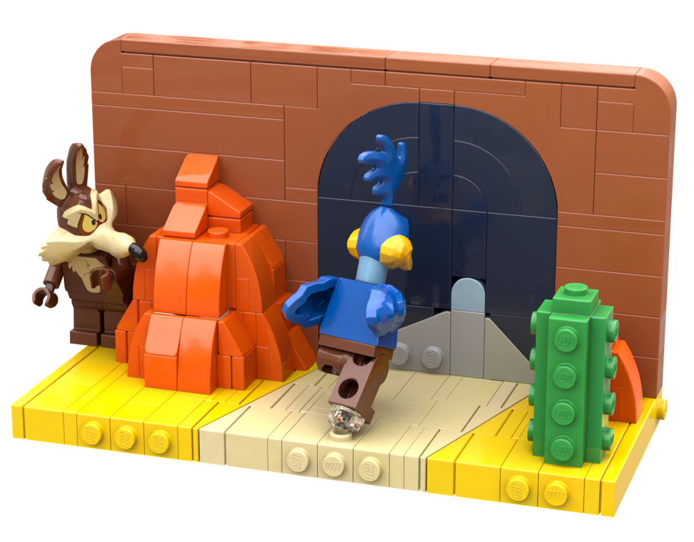Lego Wile E. Coyote paint gag