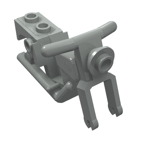 Lego Vehicle Base, Motorcycle Chassis, Frame 3 x 6 x 3 / Light Gray