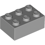 Lego Brick 2 x 3 / Light Bluish Gray