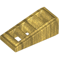 Lego Slope 18° 2 x 1 x 2/3 with 4 Slots / Grate / Pearl Gold