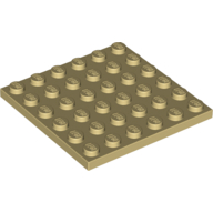 Lego Plate 6 x 6 / Tan