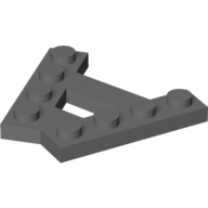 Lego Wedge Plate 4 Stud 45° Angle Plate / Dark Bluish Gray