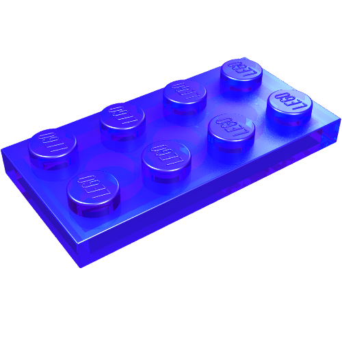 Lego Plate 2 x 4 / Trans-Purple