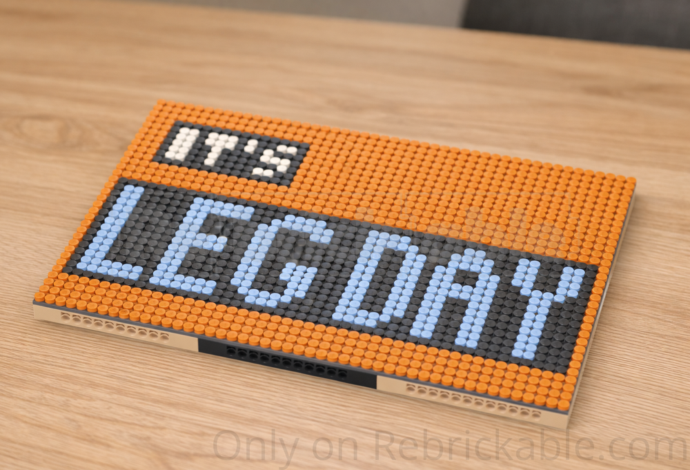 Lego "It's LEG DAY" Pixel art mosaic