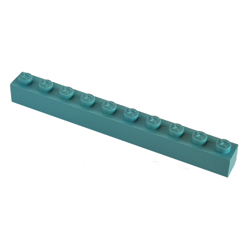 Lego Modulex Brick 1 x 10 with M on Stud / Modulex Lemon