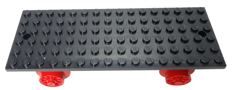 Lego Train Base 6 x 16 Type I with Wheels / Black