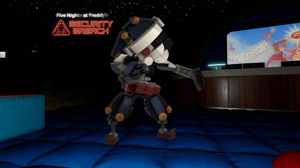 Lego Moon, The Daycare Attendent from Five Nights at Freddy's: Security Breach (FNaF SB)