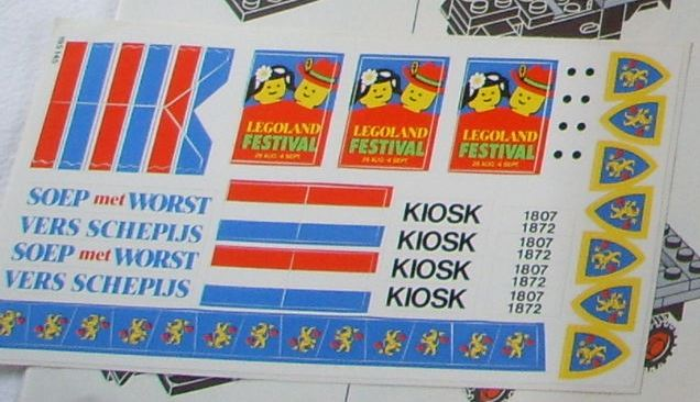 Lego Sticker Sheet for Set 1592-2