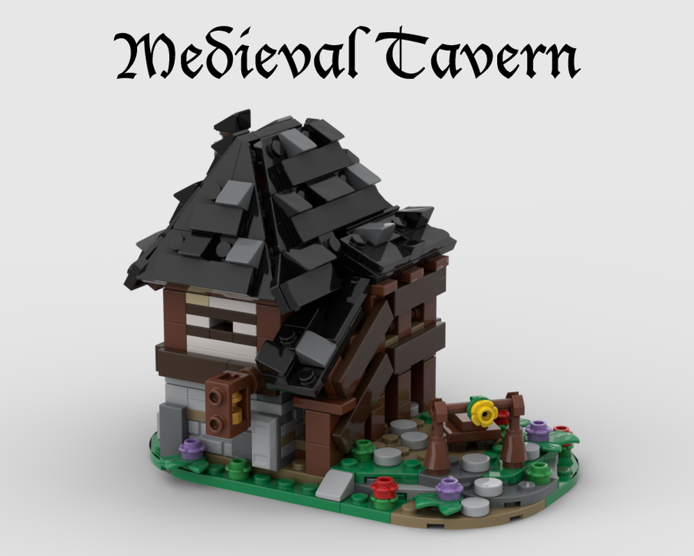Lego Medieval Tavern "The Golden Goblet Inn" - Expansion for Mini Blaustein Castle
