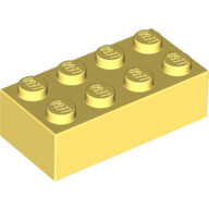 Lego Brick 2 x 4 / Bright Light Yellow