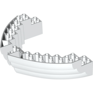Lego Boat Hull Section, Brick 16 x 10 x 3 / White