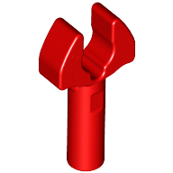 Lego Bar 1L with Clip [Cut Edges and One Side Hole] [Gap in Clip] / Red