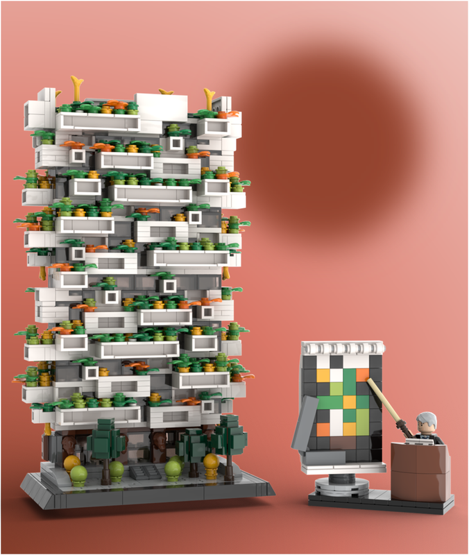 Lego Vertical Forest Tower - inspired