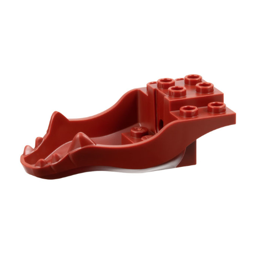 Lego Animal Body Part, Dragon Head Long / Dark Red