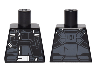 Lego Torso Jacket Straps, Holster, Silver Zipper, Belt Buckle Pattern