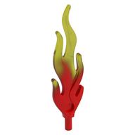 Lego Wave / Flame Rounded Large with Marbled Trans-Yellow Pattern