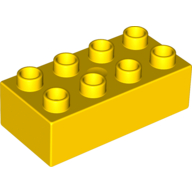 Lego Duplo Brick 2 x 4 / Yellow