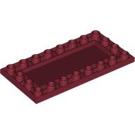 Lego Tile Special 4 x 8 Inverted / Dark Red