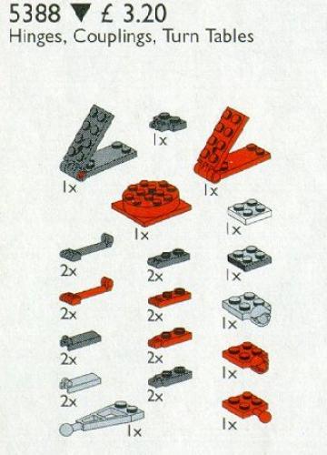 Lego Hinges, Couplings and Turntables