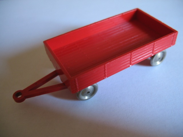 Lego HO Scale Mercedes Trailer for Open Bed Truck - Red Flatbed / Red