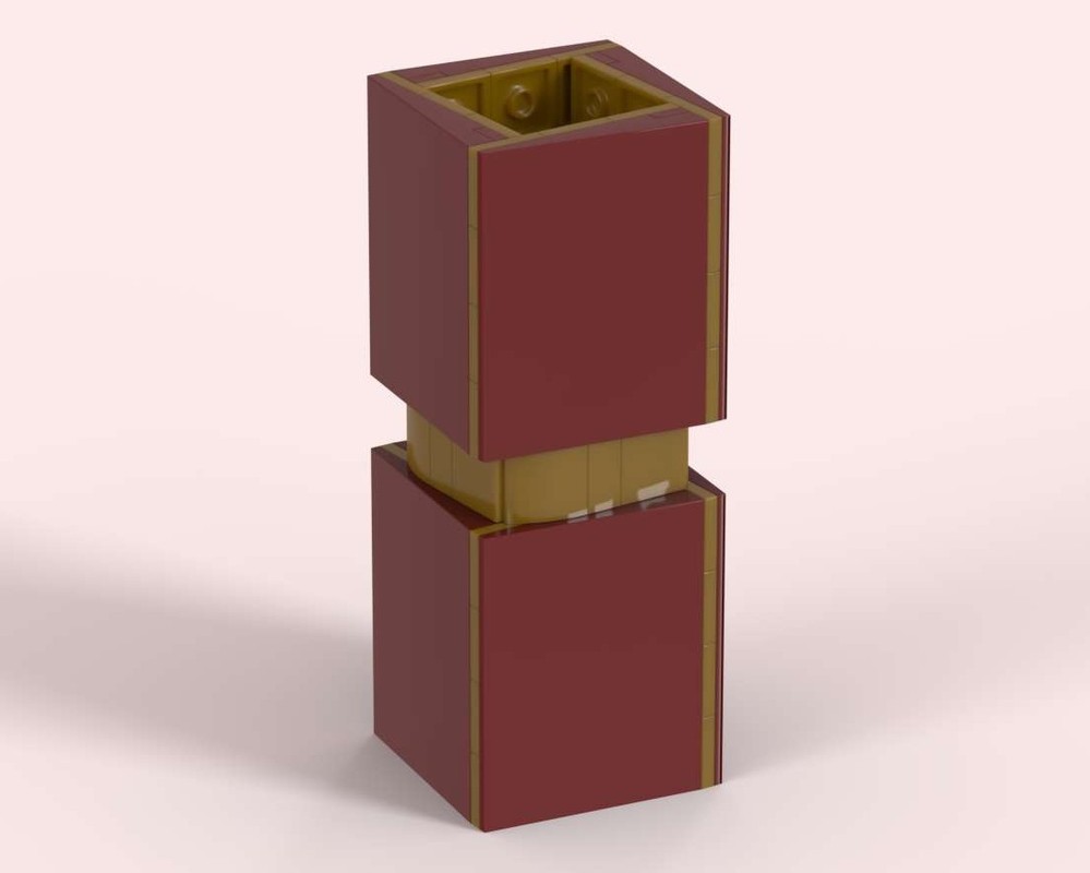 Lego Brick Vase Quadratum Rubrum
