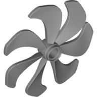 Lego Propeller 7 Blade 6 Diameter / Flat Silver