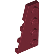 Lego Wedge Plate 4 x 2 Left / Dark Red