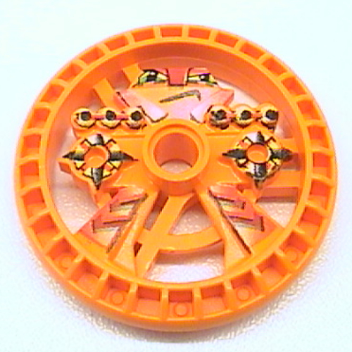 Lego Technic Disc 5 x 5 Notched, Blazooka / Orange