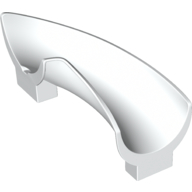 Lego Duplo Playground Slide Curved Right 90°, Rounded / White