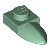 Lego Plate Special 1 x 1 with Tooth / Sand Green